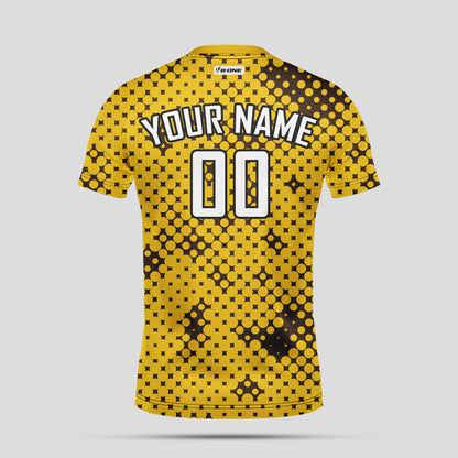 Custom Yellow, Black & White Soccer Jerseys with Personalized Team Name