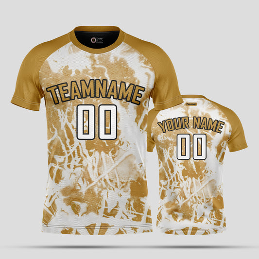 Custom Yellow, Gold & White Soccer Jerseys with Personalized Team Name