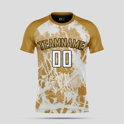 Custom Yellow, Gold & White Soccer Jerseys with Personalized Team Name