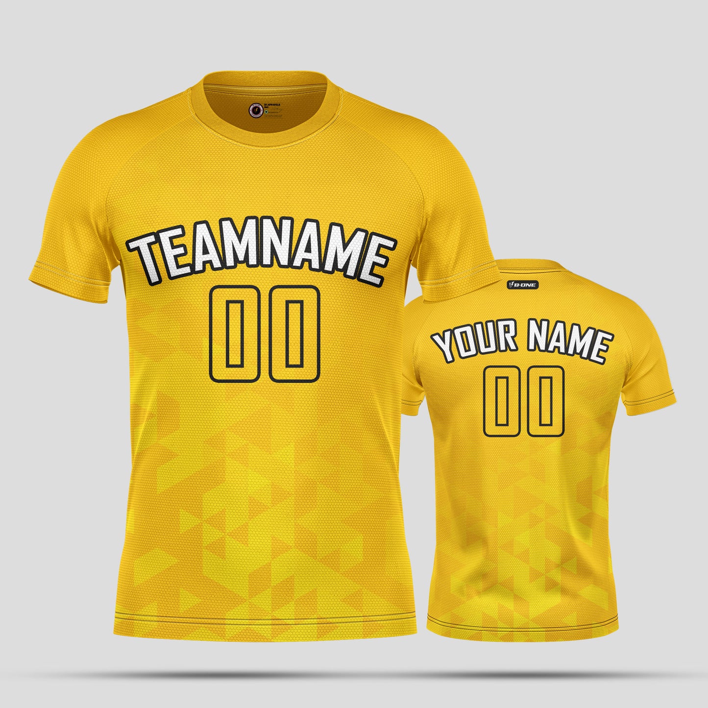 Custom Yellow & White Soccer Jerseys with Personalized Team Names