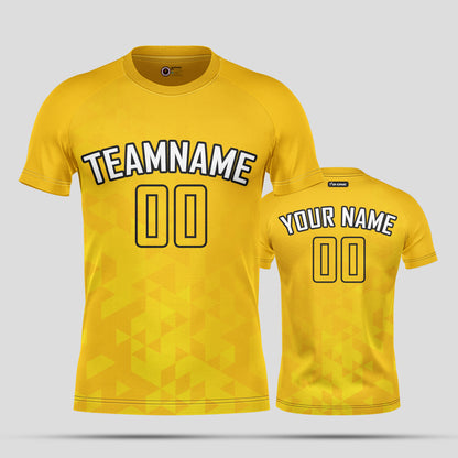Custom Yellow & White Soccer Jerseys with Personalized Team Names
