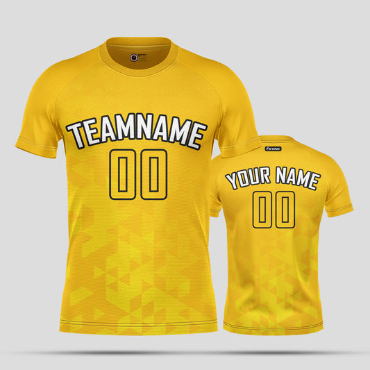 Custom Yellow & White Soccer Jerseys with Personalized Team Names