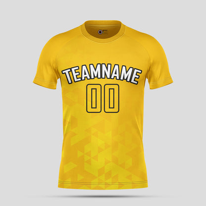 Custom Yellow & White Soccer Jerseys with Personalized Team Names