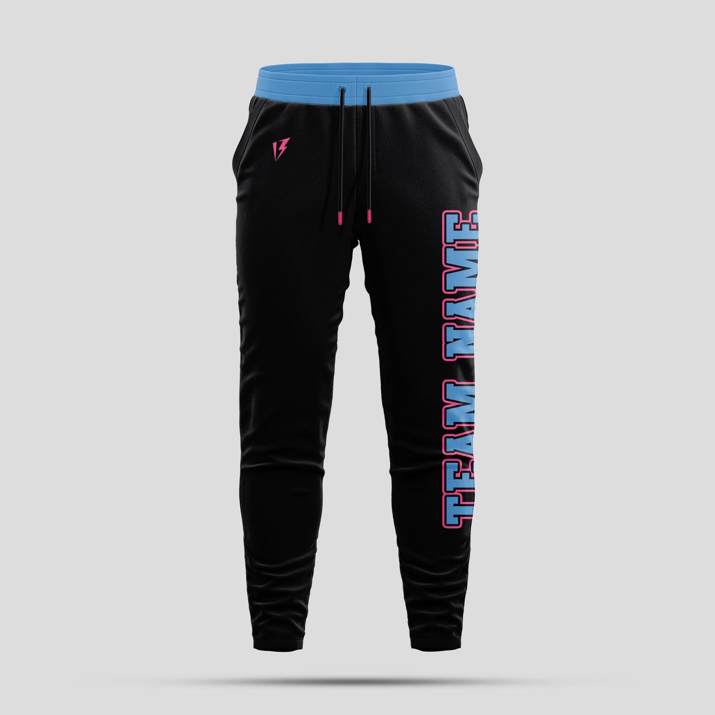 Custom Black Team Pants with Personalized Team Numbers