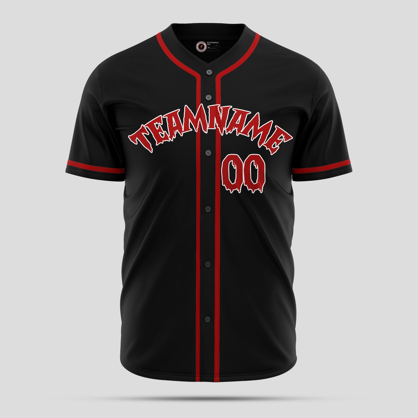 Custom Black & Pink Authentic Baseball Jersey with Team Number