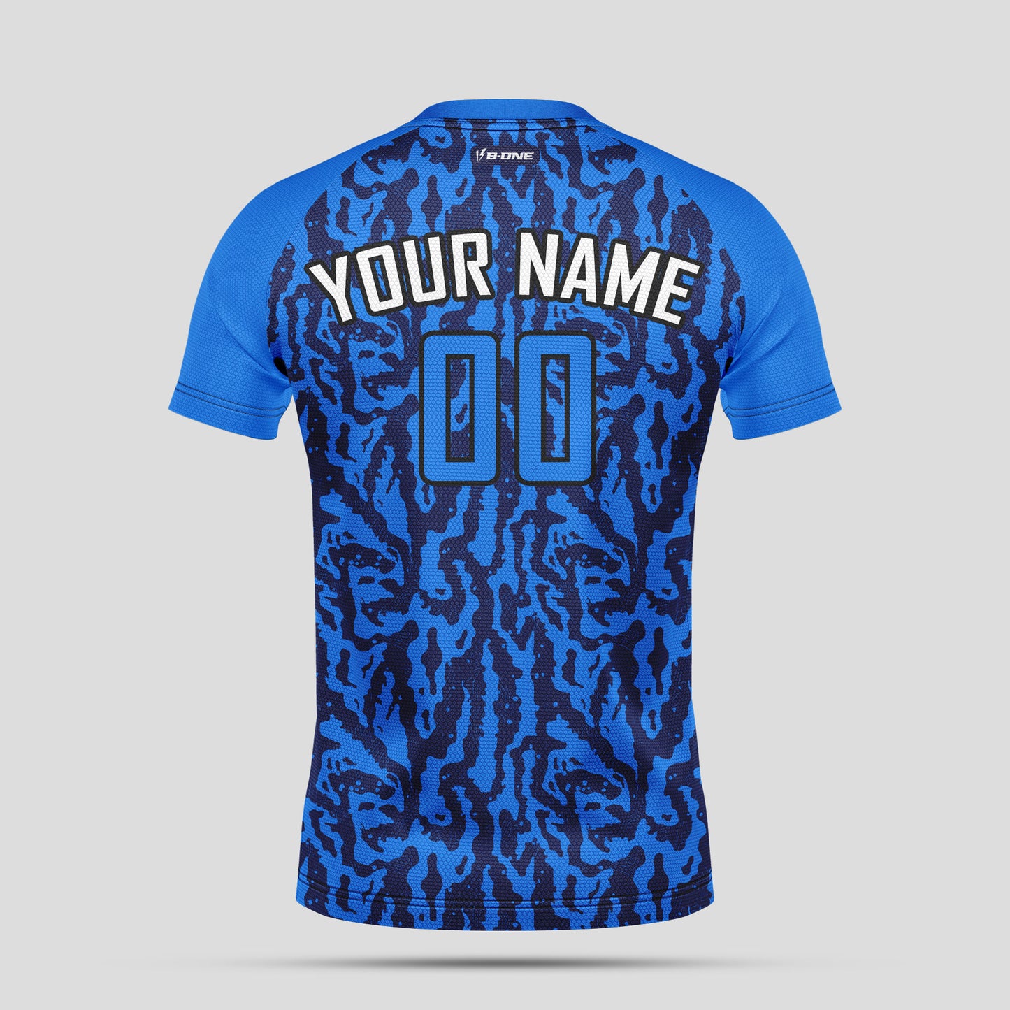 Custom Team Number Soccer Jerseys – Blue Pattern Personalized Uniforms