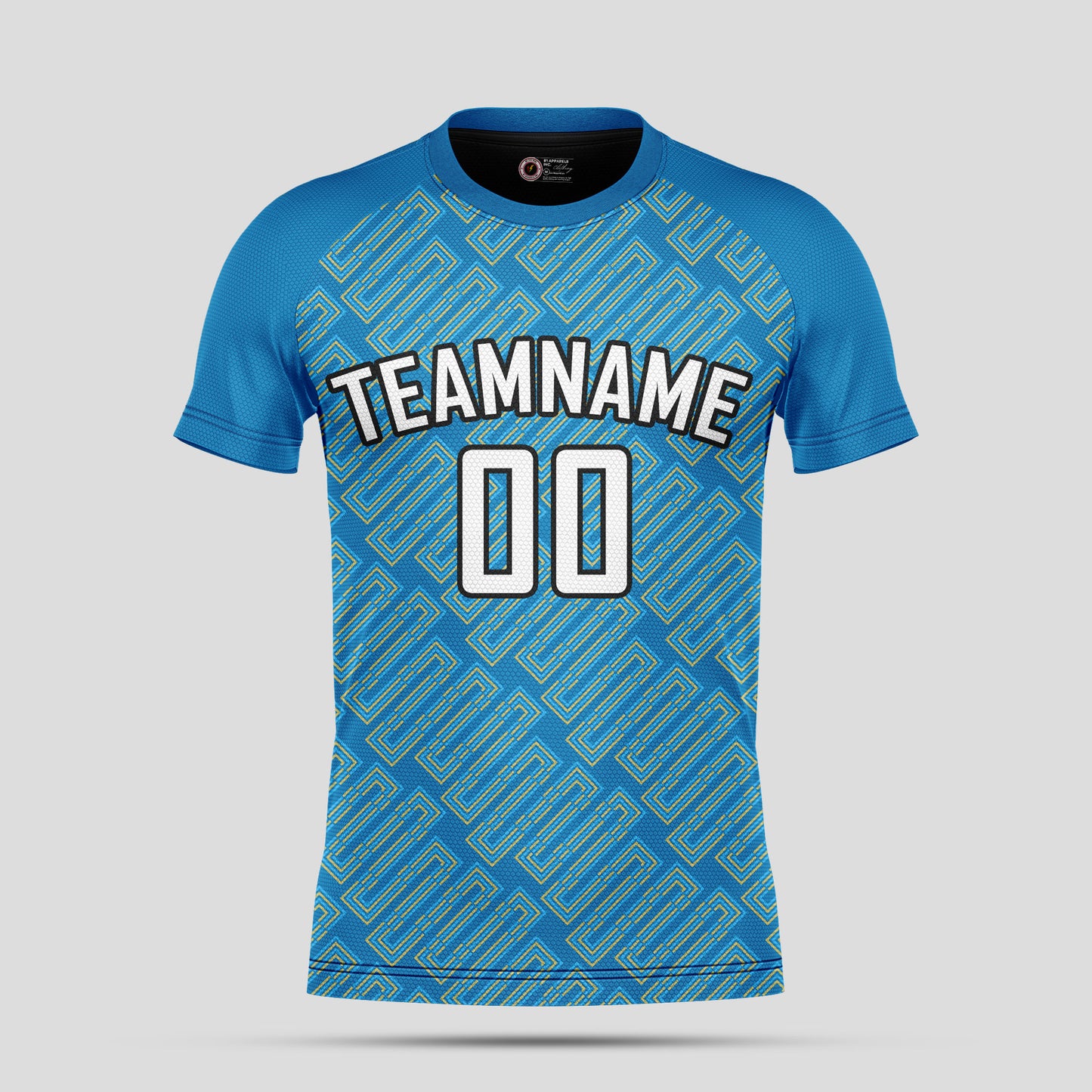 Custom Blue Soccer Jerseys with Personalized Team Numbers