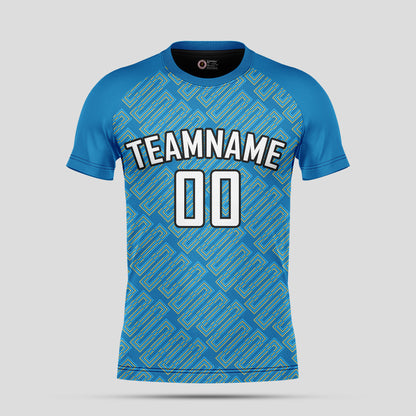 Custom Blue Soccer Jerseys with Personalized Team Numbers