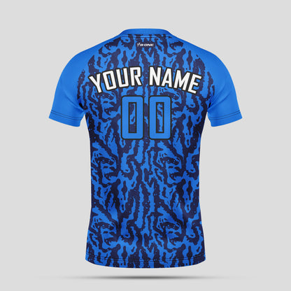 Custom Blue Soccer Jerseys with Personalized Team Numbers