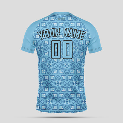 Custom Blue Soccer Jerseys with Personalized Team Numbers