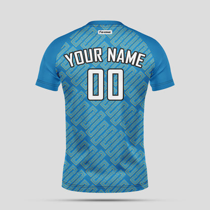 Custom Blue Soccer Jerseys with Personalized Team Numbers