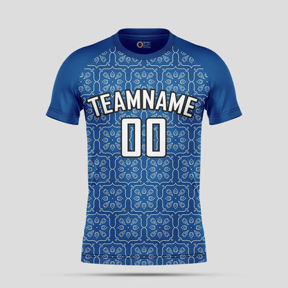 Custom Team Number Soccer Jerseys – Blue & White Personalized Uniforms