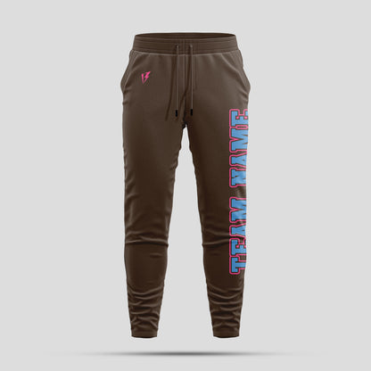 Custom Brown Team Pants with Personalized Team Number