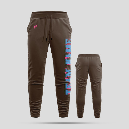 Custom Brown Team Pants with Personalized Team Number