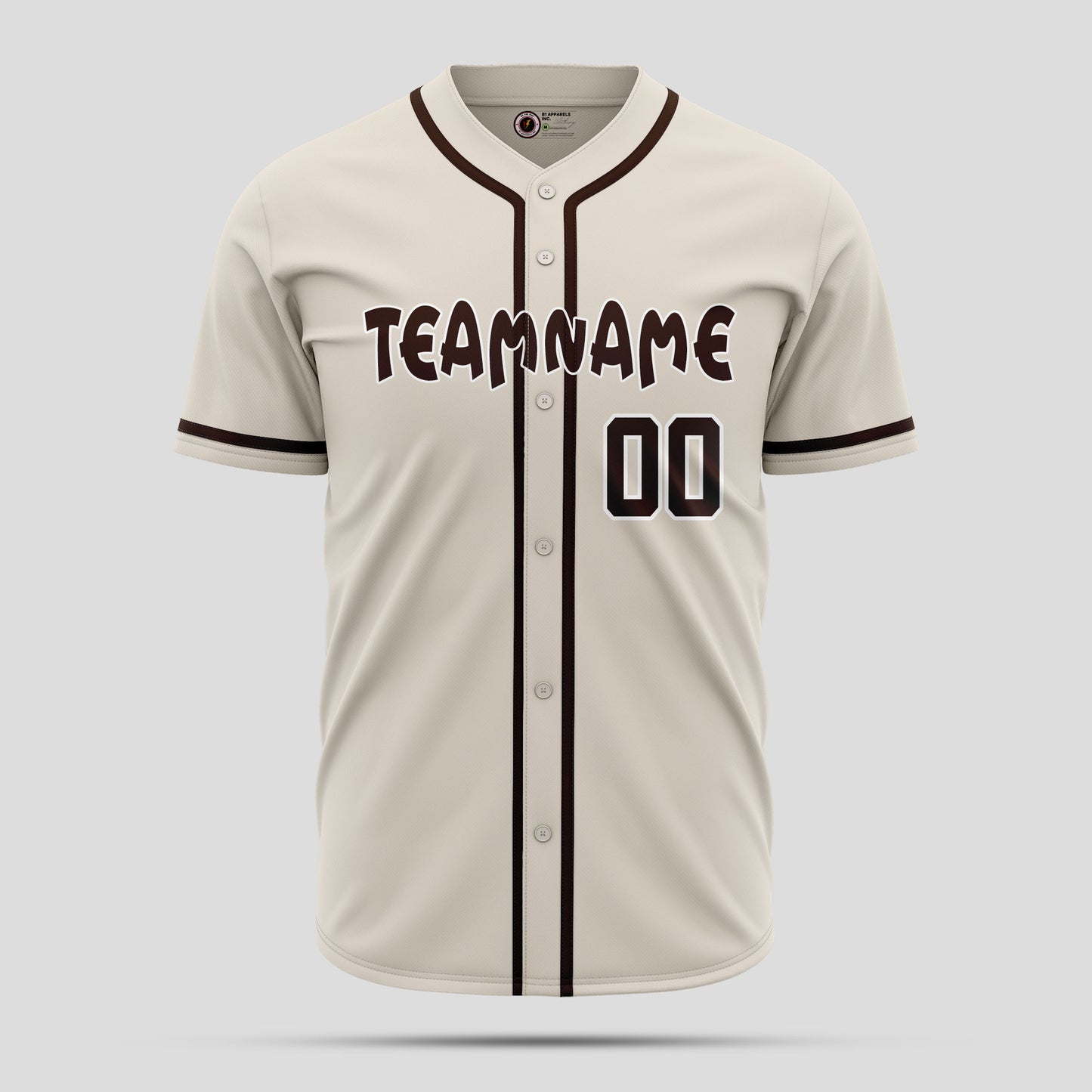 Custom Team Number Cream Black Baseball Jersey - Ultimate Sportswear