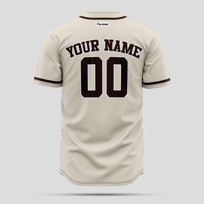 Custom Team Number Cream Black Baseball Jersey - Ultimate Sportswear