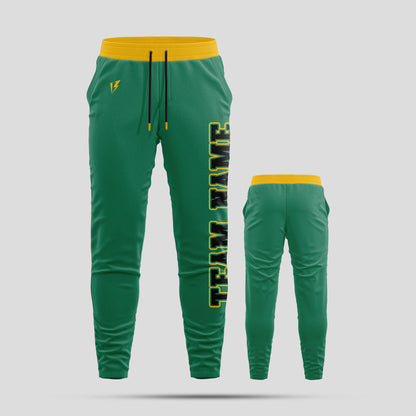 Custom Kelly Green Pants with Personalized Team Number