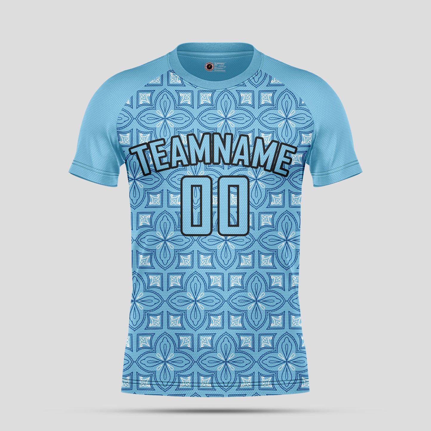 Custom Team Number Soccer Jerseys – Light Blue & Black Personalized Uniforms