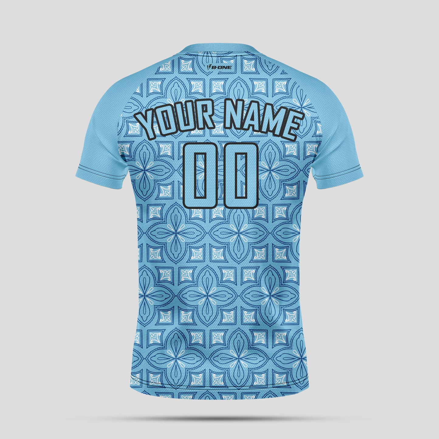 Custom Team Number Soccer Jerseys – Light Blue & Black Personalized Uniforms