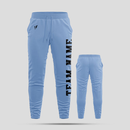 Custom Light Blue Team Number Pants – Personalized Athletic Gear