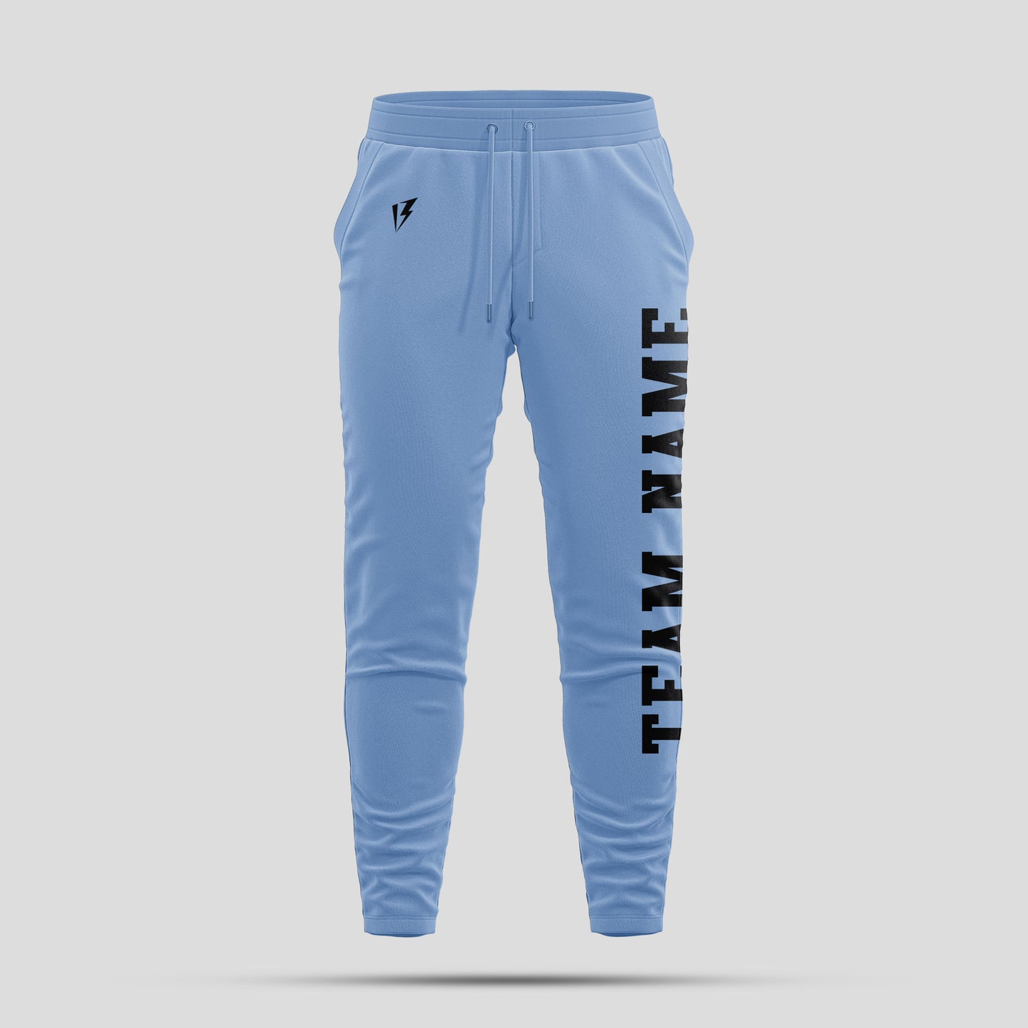 Custom Light Blue Team Number Pants – Personalized Athletic Gear