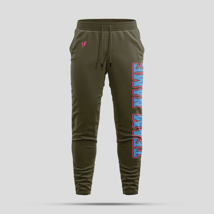 Custom Team Number Olive Pants – Personalized Team Sports Gear