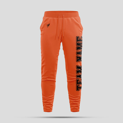 Custom Team Number Orange Athletic Pants – Personalized Sportswear