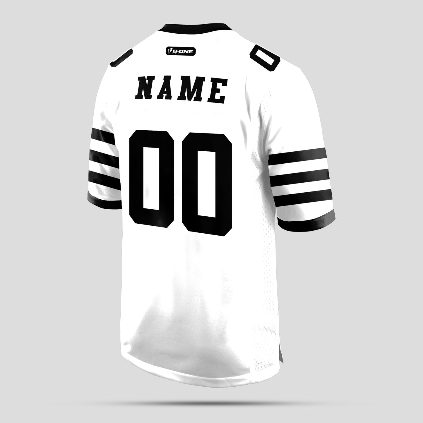 Custom Team Number White and Black Football Jersey – Personalized for Your Team