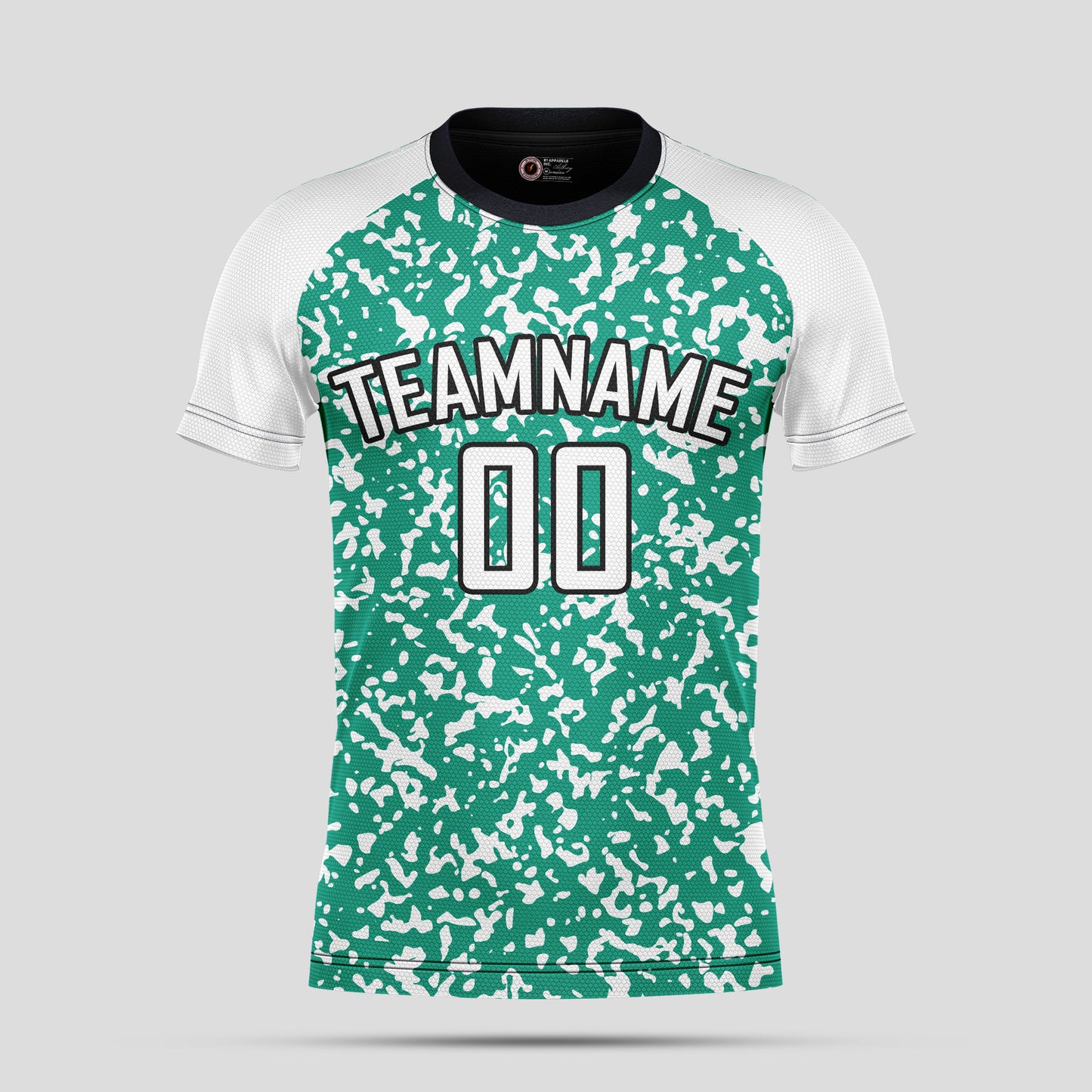 Custom White & Green Soccer Jerseys with Personalized Team Numbers