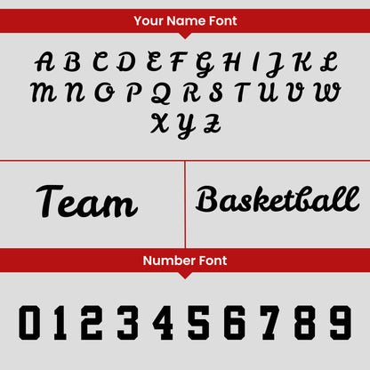 Custom Team Number White & Red Basketball Jerseys – Personalized & Stylish