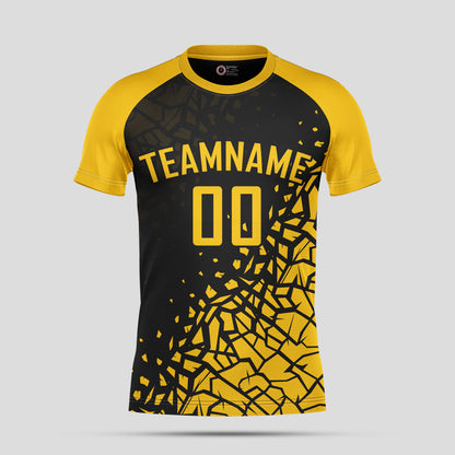 Custom Yellow & Black Soccer Jerseys with Personalized Team Number