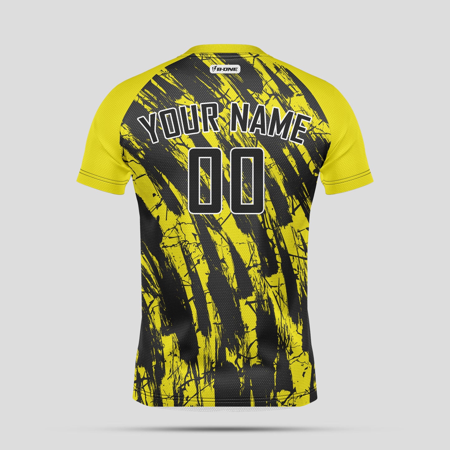 Custom Yellow & Black Soccer Jerseys with Personalized Team Numbers