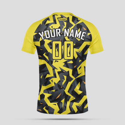 Custom Yellow & Black Soccer Jerseys with Personalized Team Numbers