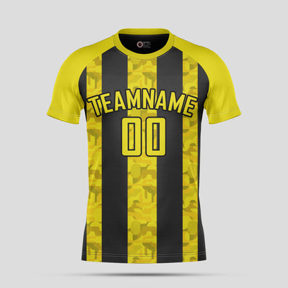 Custom Yellow & Black Soccer Jerseys with Personalized Team Number