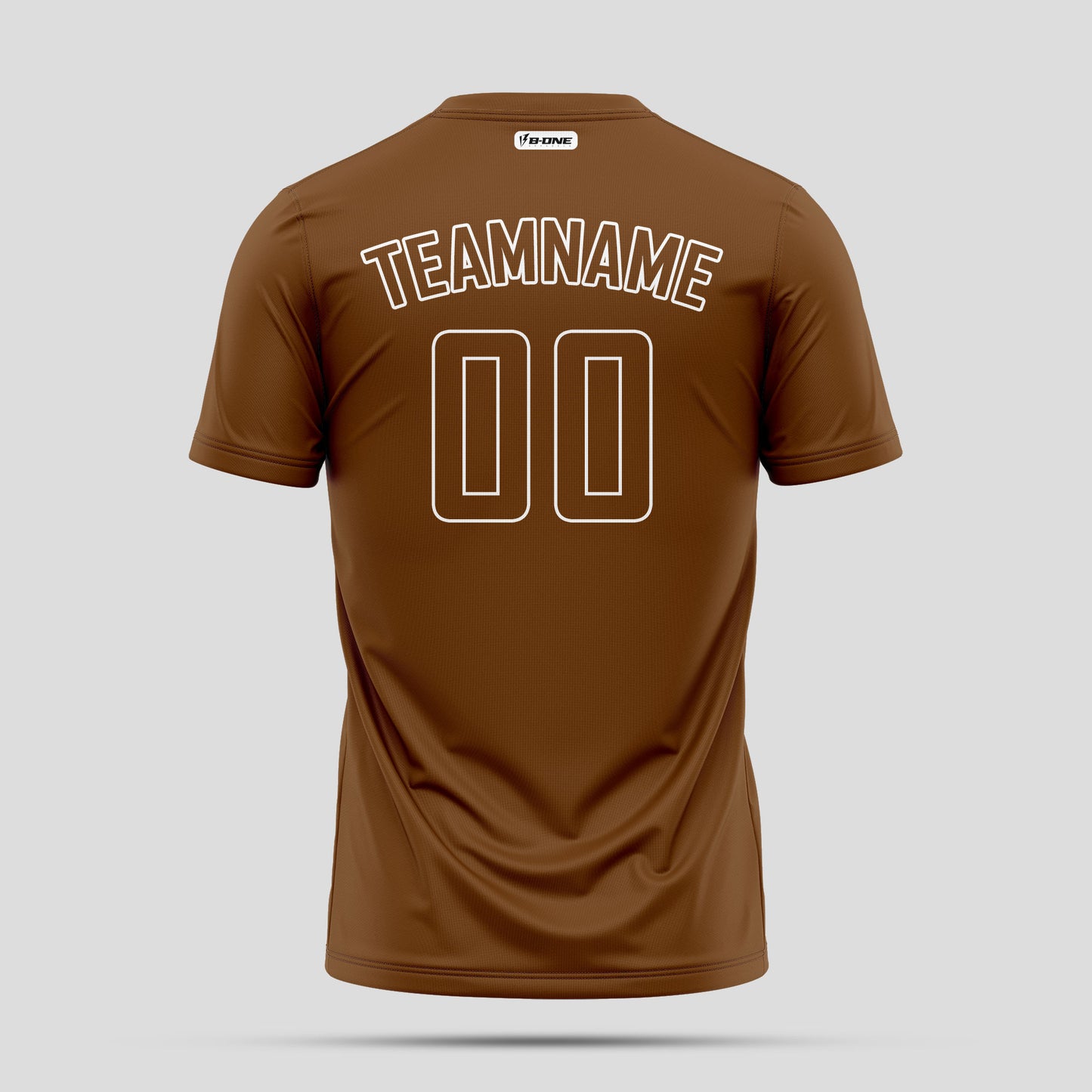 Custom Team Name Brown and White High-Performance Athletic T-Shirts