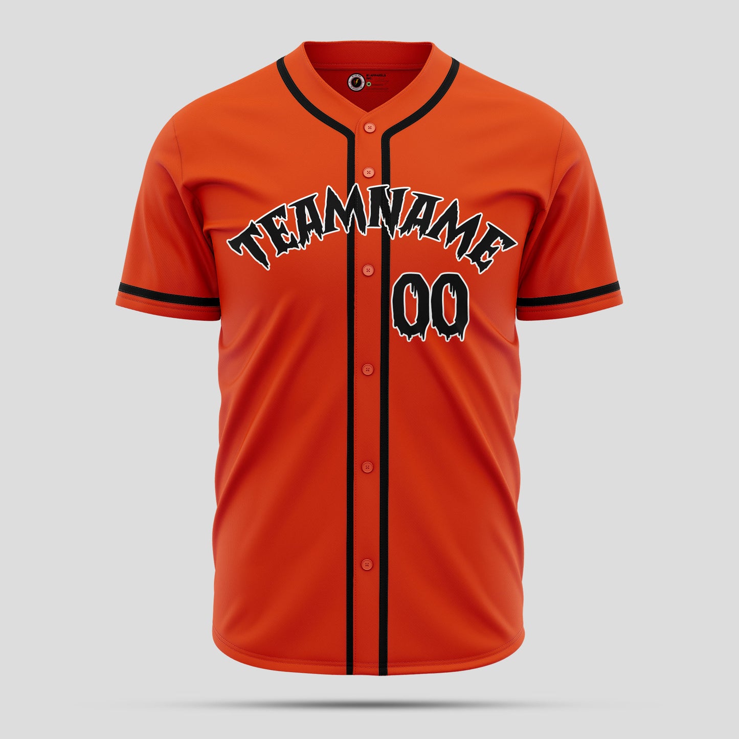 Custom Unique Design Orange Baseball Jersey