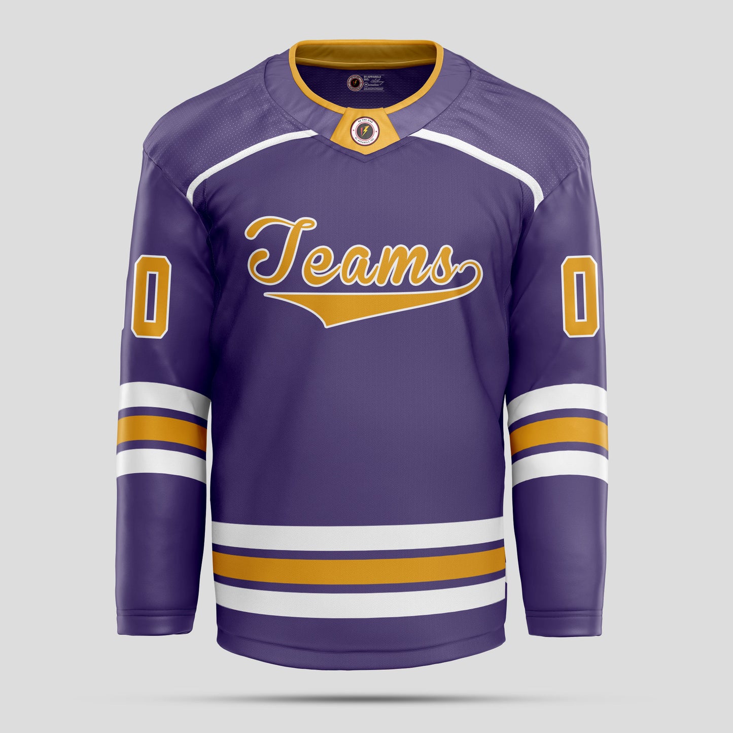 Custom Yellow and Navy Blue High-Quality Hockey Jersey - Premium Personalized Teamwear