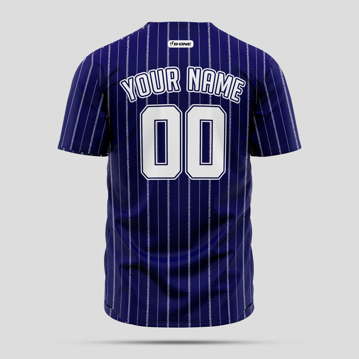 Custom Navy Blue Pinstripe Authentic Baseball Jersey