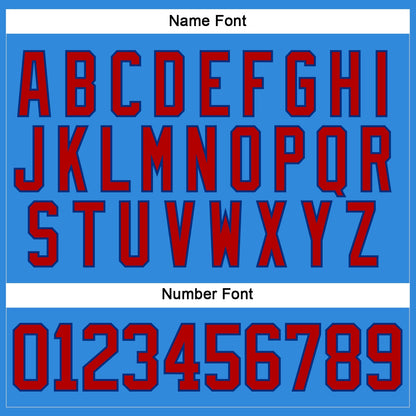 Custom Electric Blue Red-Royal Hockey Lace Neck Jersey