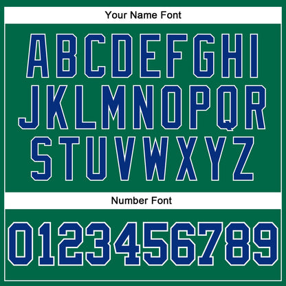 Custom Kelly Green White Pinstripe Royal Authentic Basketball Jersey