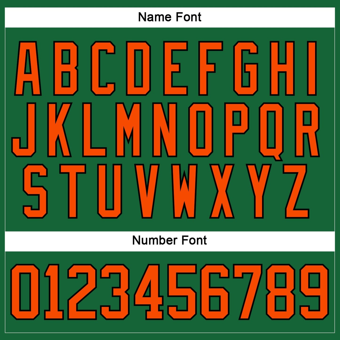 Custom Kelly Green Orange-Black Hockey Lace Neck Jersey