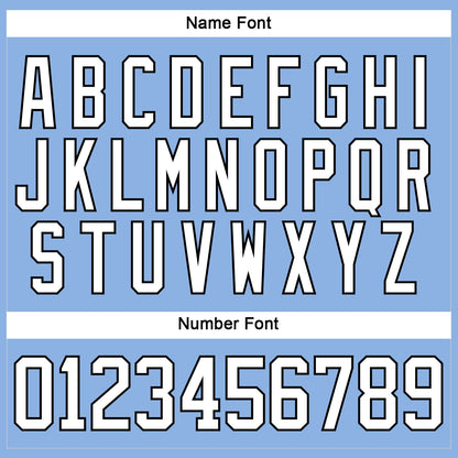 Custom Light Blue White-Black Hockey Lace Neck Jersey