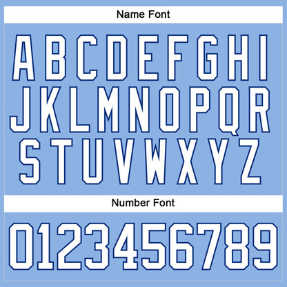 Custom Light Blue White-Royal Hockey Lace Neck Jersey