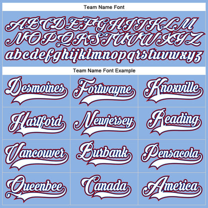 Custom Light Blue White Royal-Red Hockey Lace Neck Jersey