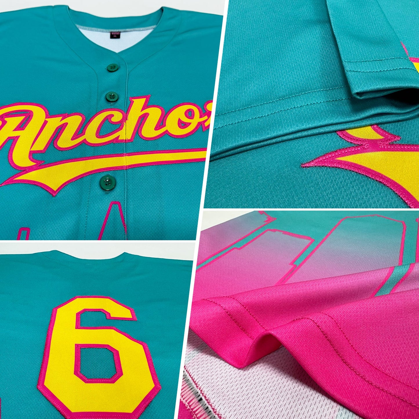 Custom Aqua Yellow-Pink 3D San Diego City Edition Fade Fashion Authentic Baseball Jersey