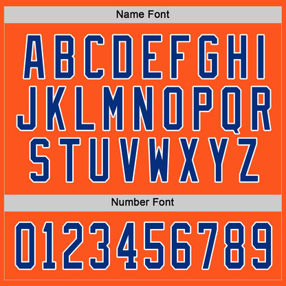 Custom Orange Royal-White Hockey Jersey