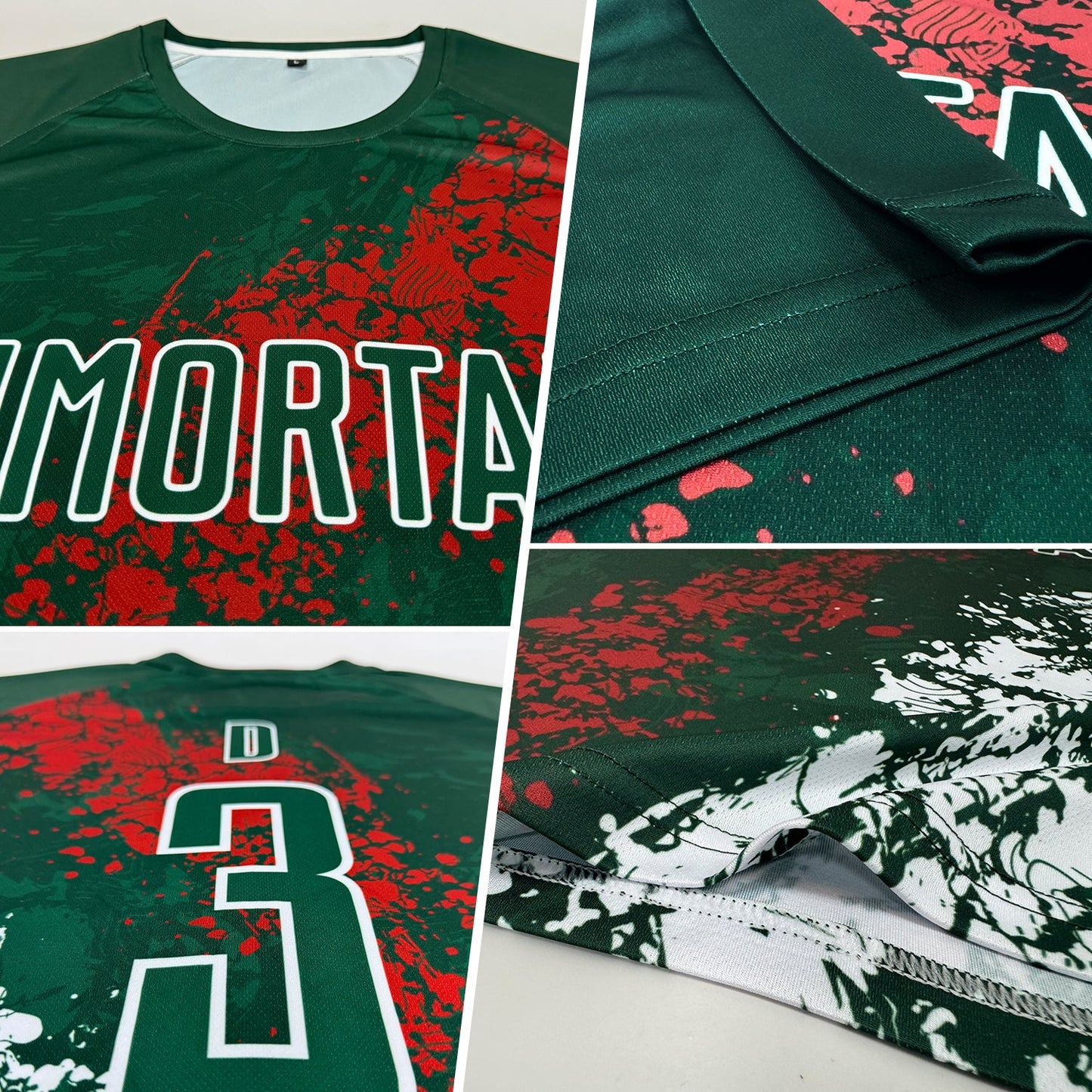 Custom Green Red-White Sublimation Mexico Soccer Uniform Jersey