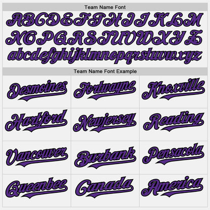 Custom White Black Pinstripe Purple Two-Button Unisex Softball Jersey