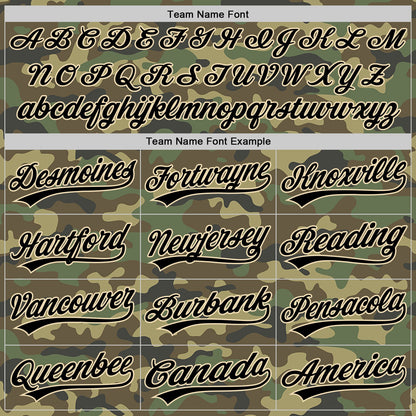 Custom Camo Black-Cream Salute To Service Two-Button Unisex Softball Jersey