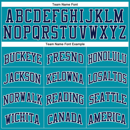 Custom Teal Navy Pinstripe Navy-White Authentic Basketball Jersey